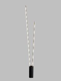Lampara de pie Vertical Mantra Negra - 2 Luces LED - 180cm