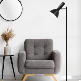 Lampara de pie Lumiere negro Alemar - Bombilla E27 