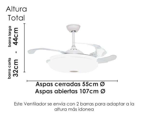 ventilador de techo tegaluxe music blanco ventilador de techo tegaluxe music blanco
