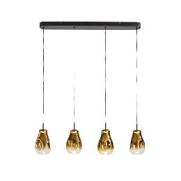 ALEDIS- LAMPARA 4L NEGRO-DORADO - SCHULLER