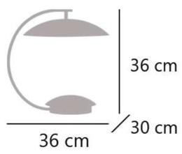 Sobremesa 1 L NANDA negro mate led 12w 1140lm 3000k - ALEMAR