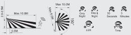 Aplique exterior Mantra Cooper Negro - Sensor Luz LED