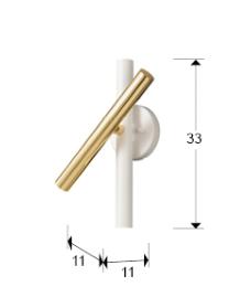 APLIQUE VARAS ORO/BLANCO 3L - SCHULLER