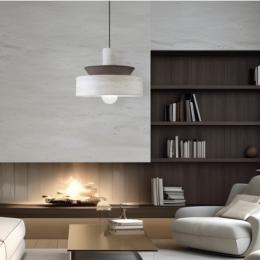 Colgante MOHANA marmol/oxido 1 x 60w e-27 - ALEMAR