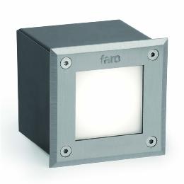 Empotrable suelo LED cuadrado Inox Faro Barcelona