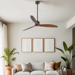 Ventilador JUST FAN Negro Nogal FARO - Motor DC Ø128cm.