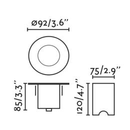 Empotrable suelo GRUND negro anodizado GU10 Faro