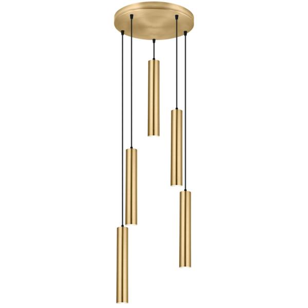 Colgante 5L ANTIA latón 5 x 40w gu-10 - ALEMAR