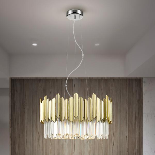 Colgante TIARA Oro - Schuller. Bombilla LED G9