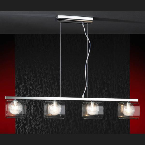 Lampara Eclipse Schuller - 4 tulipas en linea - LED