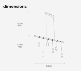 LAMPARA INFLEXUS MIMAX - LAMPARA LED 100 CM