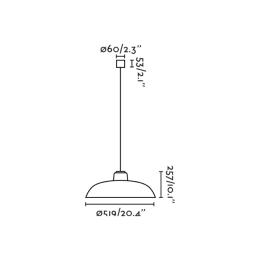 Colgante exterior SAGA naranja Faro Barcelona