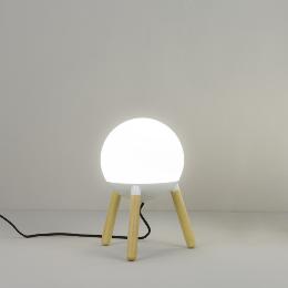 Sobremesa MINE GLASS blanca madera Faro