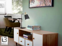 i3-GISELA- SOBREMESA 1L NEGRO-LATON - ILUMINACION i3 By SCHULLER