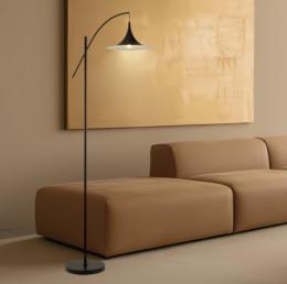 Pie salon CONTE negro 1 x 60w e-27 - ALEMAR