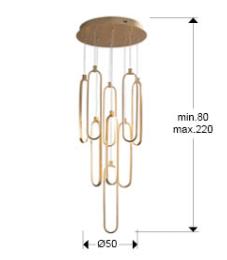 COLETTE- LAMPARA 9L ORO ROSA - SCHULLER