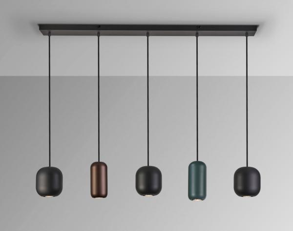 NIMES- LAMPARA 5L NEGRO-COLORES - ILUMINACION i3 By SCHULLER