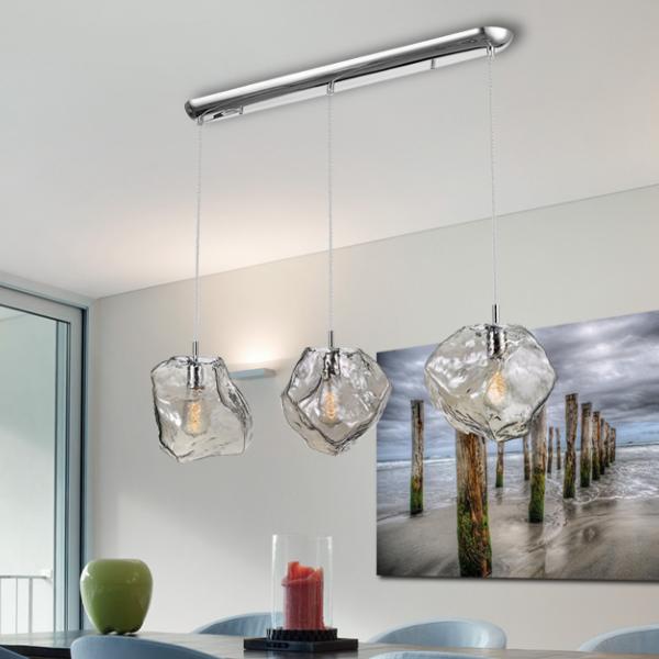 Lampara Petra Schuller - Lineal 100cm. - cromo 3 L. LED