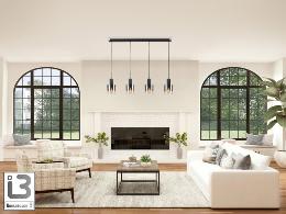 VENIZE LAMPARA 4L NEGRO-SMOKE - ILUMINACION i3 By SCHULLER