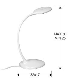 SOBREMESA LED ·SCOOP· BLANCO - SCHULLER