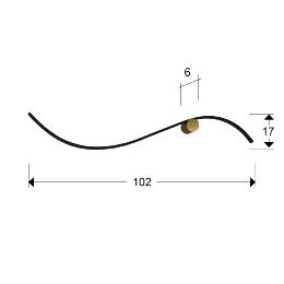 SILOE APLIQUE NEGRO-ORO - SCHULLER