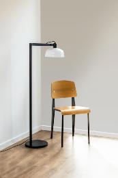 Lampara de pie TATAWIN cristal blanco Faro