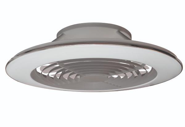 Ventilador ALISIO XL Plata - Mantra. Luz LED Ø73.5cm