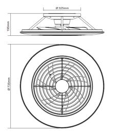 Ventilador ALISIO XL Blanco - Mantra. Luz LED Ø73.5cm