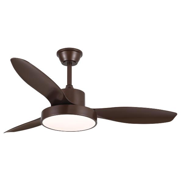 Ventilador Celeste XL Marron - Motor DC. Luz LED. 120cmØ.