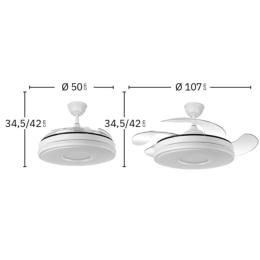 Ventilador DANI Niquel - Fabrilamp. Motor DC Ø107cm