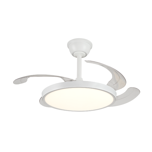 Ventilador Retractil Melody-S Blanco P&B - Motor DC. 41-92cmØ.