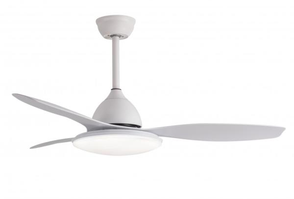 Ventilador YAEL Blanco - Fabrilamp  Motor DC, luz LED Ø122cm