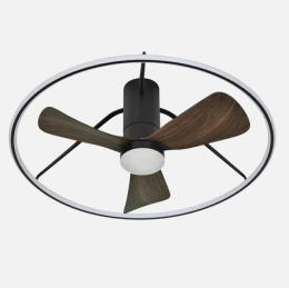 Ventilador Oporto Negro Fabrilamp - Motor DC Ø84cm