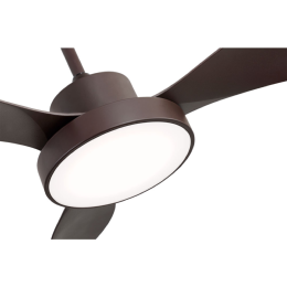 Ventilador HAYATE Marrón Fabrilamp  Motor DC, luz LED Ø120cm