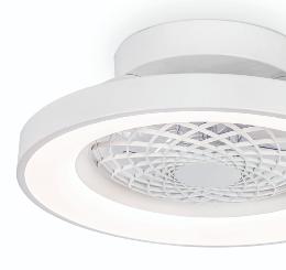 Ventilador MINI TIBET Blanco - Mantra. Luz LED Ø53cm