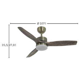 Ventilador Torino Blanco Fabrilamp - Motor DC Ø107cm