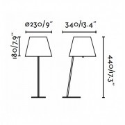 Sobremesa LED pantalla blanco o negro serie Moma. Faro