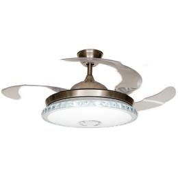 Ventilador Tegaluxe - Pavarotti Plateado aspas retractiles 107cm.Ø