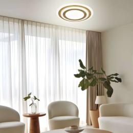 Plafon led GALET blanco-madera led 38w 3116lm 4000k - ALEMAR