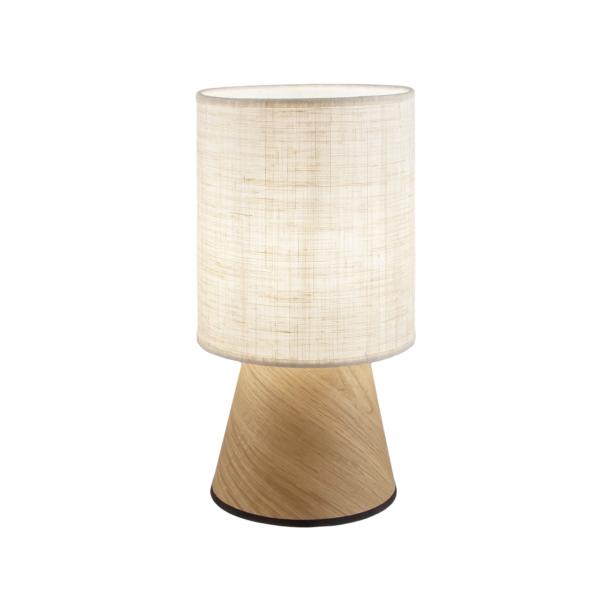 Sobremesa AOSTA beig/madera 1 x 60w e-27 - ALEMAR