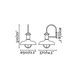 Aplique de exterior Estoril Faro - 2 Medidas