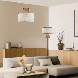 Colgante SELMA beige-tostado 1 x 60w e-27 - ALEMAR