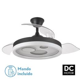 Ventilador Turia Negro Fabrilamp - Motor DC Ø107cm