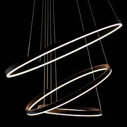 Lampara KELEKTRON - HOOP 4 colgante negra 3 aros LED 