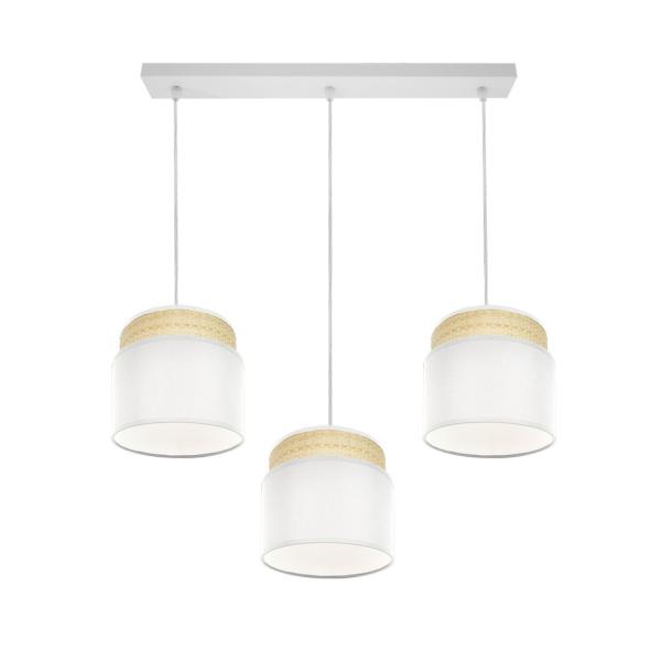 Lampara Lineal 3 luces Kandy Fabrilamp - Varias tonalidades