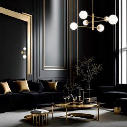 Lampara 6L COSMICA latón - ALEMAR