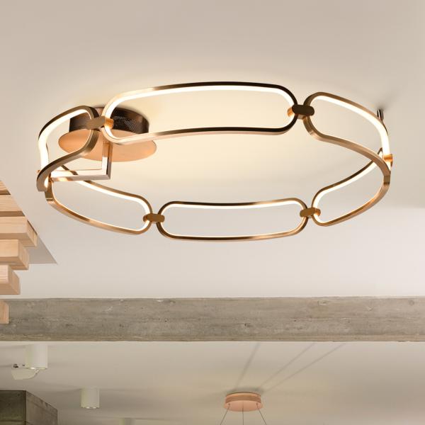 Plafón Colette Schuller - Oro rosa 80cm Ø. LED