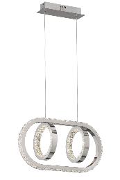 Lampara Monaco Acontract-luz. 2 aros + E. Oval LED 