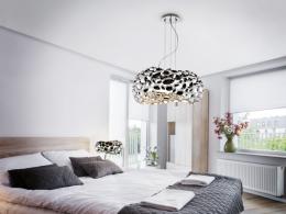 Colgante Narisa Schuller Ø46cm. Rosa/blanco/cromo