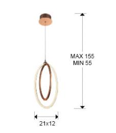 Lampara colgante OCELLIS 814263 - Schuller - Luz LED